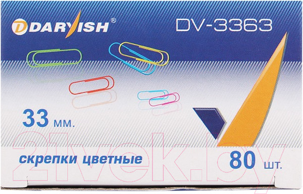 Изображение товара Скрепки Darvish Цветные / DV-3363 (33мм, 80шт)