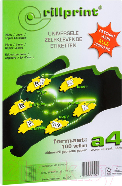 Изображение товара Набор этикеток Rillprint 89117