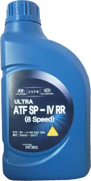 Изображение товара Трансмиссионное масло Hyundai/KIA ATF SP-IV RR 8 speed / 0450000117 (1л)
