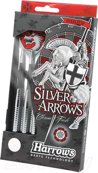 Изображение товара Набор дротиков для дартса Harrows Steeltip Silver Arrows / 842HRED92124