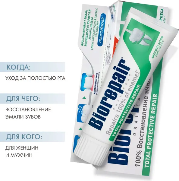Изображение товара Зубная паста Biorepair Total Protective для комплексной защиты полости рта (75мл)