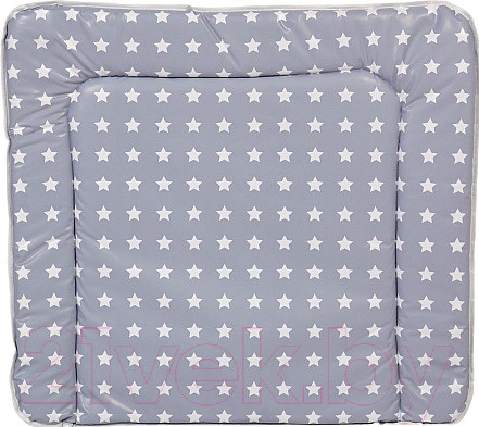 Изображение товара Пеленальный матрас Polini Kids Звезды мягкий 77x72 (белый/серый)