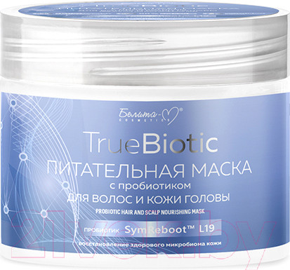 Изображение товара Маска для волос Белита-М TrueBiotic питательная с пробиотиком для волос и кожи головы (250г)