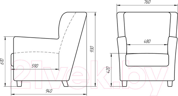 Изображение товара Кресло мягкое Lama мебель Фиона (Kiton726 Taupe)