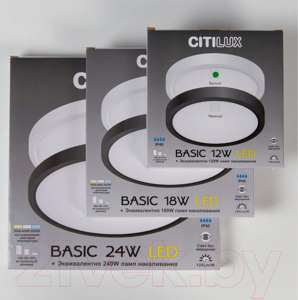 Изображение товара Потолочный светильник Citilux Бейсик CL738120N