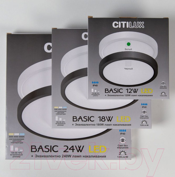 Изображение товара Потолочный светильник Citilux Бейсик CL738240V