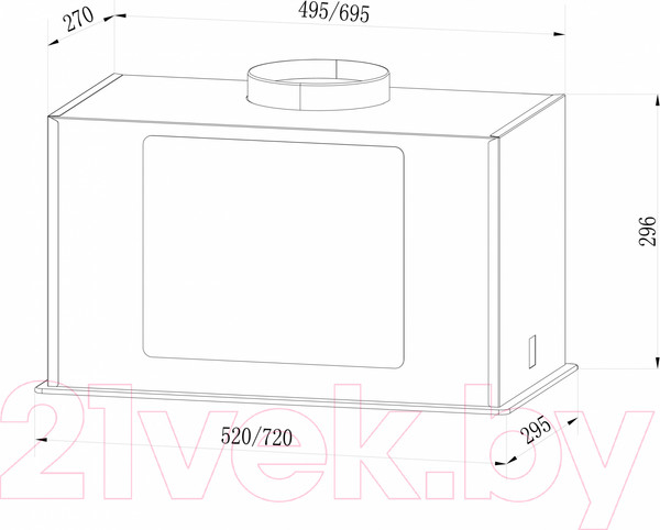 Изображение товара Вытяжка скрытая Lex GS Bloc GS 90 / CHTI000363 (черный)