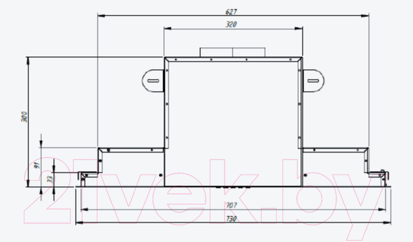 Изображение товара Вытяжка скрытая Akpo Neva Glass 80 WK-10 (черный/нержавеющая сталь)