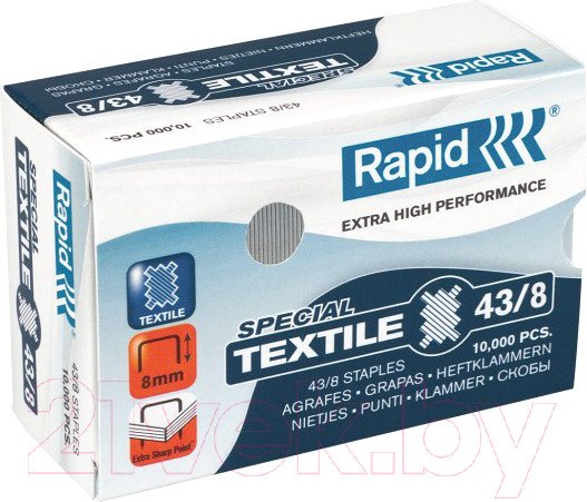Изображение товара Скобы канцелярские Rapid Super Strong 43/8 / 24872300