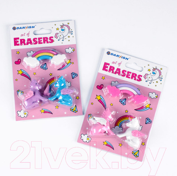 Изображение товара Набор ластиков Darvish Единорожка / DV-12469 (3шт)