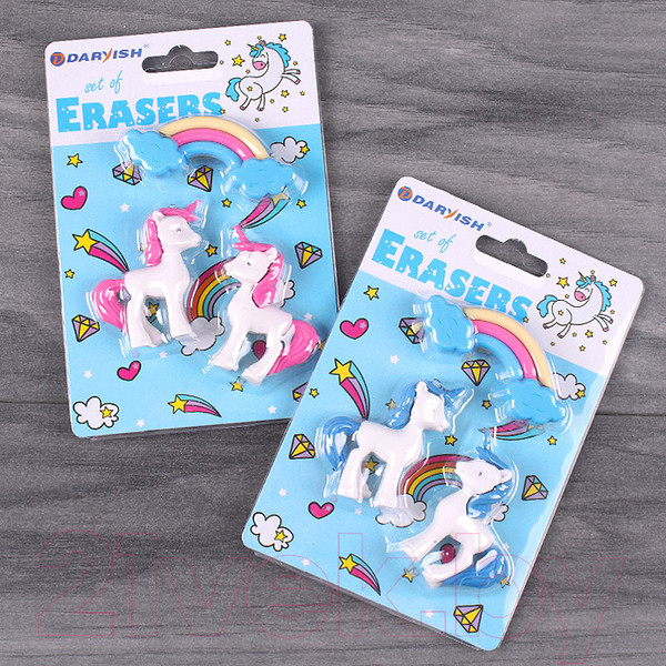 Изображение товара Набор ластиков Darvish Единорожка / DV-12467 (3шт)