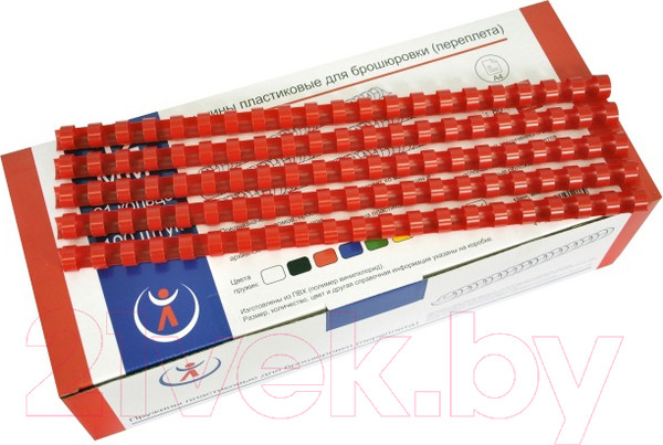 Изображение товара Пружины для переплета РеалИст Пластик 14мм (красный)