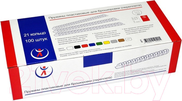 Изображение товара Пружины для переплета РеалИст Пластик 14мм (красный)
