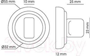 Изображение товара Фиксатор дверной защелки Morelli MH-WC-CLASSIC OMS
