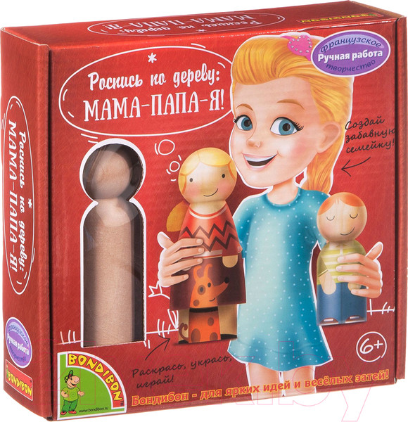 Изображение товара Набор для творчества Bondibon Роспись по дереву. Забавная семейка / ВВ1465