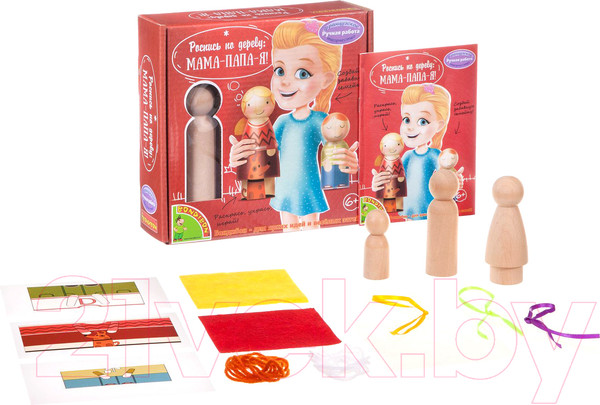 Изображение товара Набор для творчества Bondibon Роспись по дереву. Забавная семейка / ВВ1465