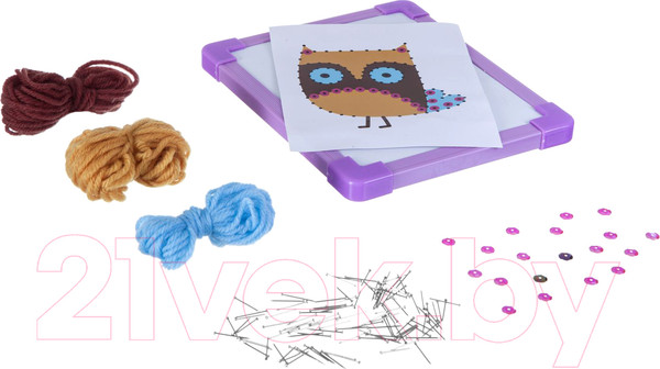 Изображение товара Набор для творчества «изонить» Bondibon Картина из ниток. Сова / ВВ1696-1