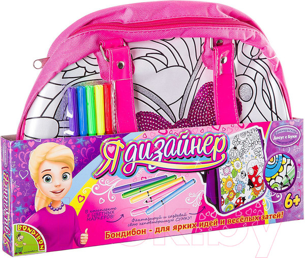 Изображение товара Набор для творчества Bondibon Сумка для раскрашивания с пайетками / ВВ2294