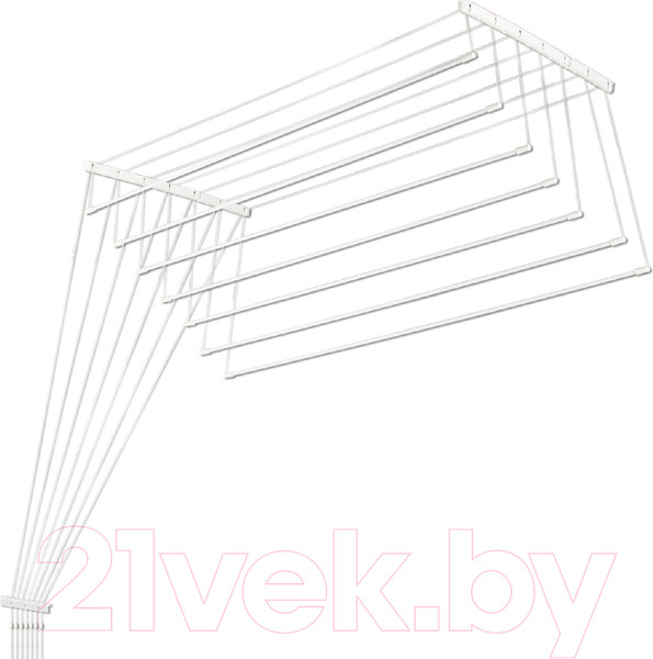 Изображение товара Сушилка для белья Comfort Alumin Group Потолочная 7 прутьев 230см (алюминий/белый)