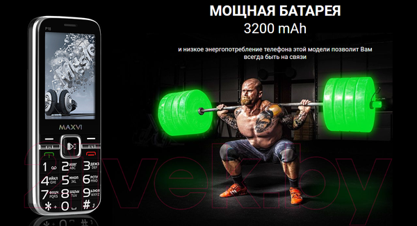 Изображение товара Мобильный телефон Maxvi P18 (синий)