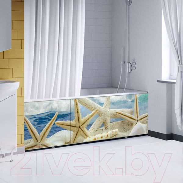 Изображение товара Экран для ванны Comfort Alumin Group Морская звезда 3D 150x50