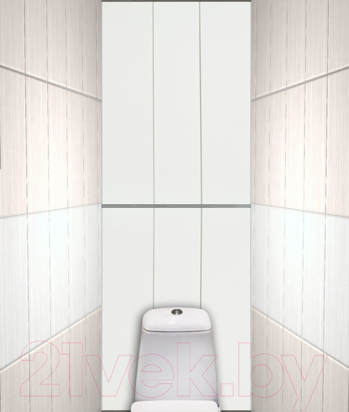 Изображение товара Экран-дверка Comfort Alumin Group Белый матовый 73x200