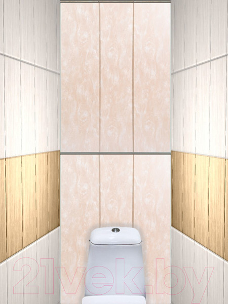 Изображение товара Экран-дверка Comfort Alumin Group Мрамор коралл 73x200