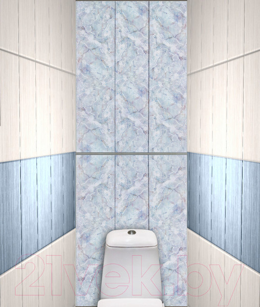 Изображение товара Экран-дверка Comfort Alumin Group Плитка голубая 73x200