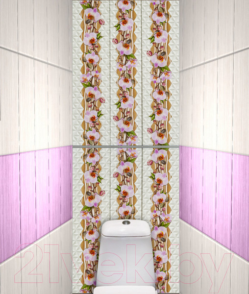 Изображение товара Экран-дверка Comfort Alumin Group Сеньора Орхидея 73x200