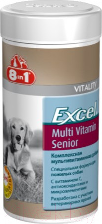 Изображение товара Кормовая добавка для животных 8in1 Excel Multi Vit-Senior / 108696/660436 (70таб)