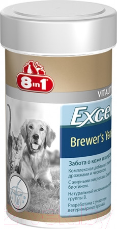 Изображение товара Кормовая добавка для животных 8in1 Excel Brewers Yeast / 115731/660895 (1430таб)