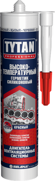 Изображение товара Герметик силиконовый Tytan Professional Высокотемпературный (280мл, красный)