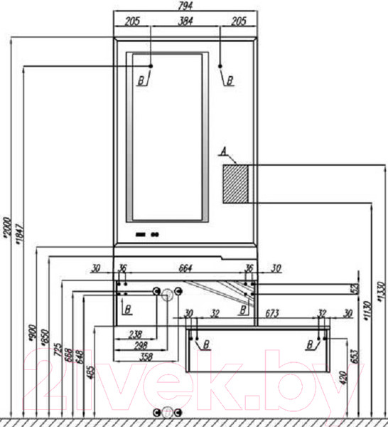 Изображение товара Зеркало Акватон Сакура 80 (1A236502SKW80)