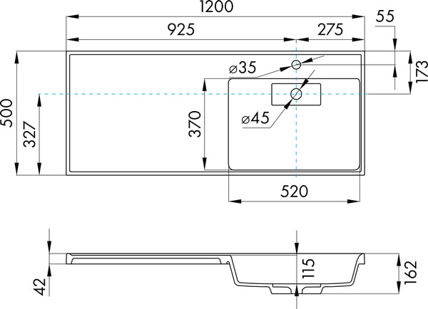 Изображение товара Умывальник Акватон Лондри 120 (1A72243KLH010)