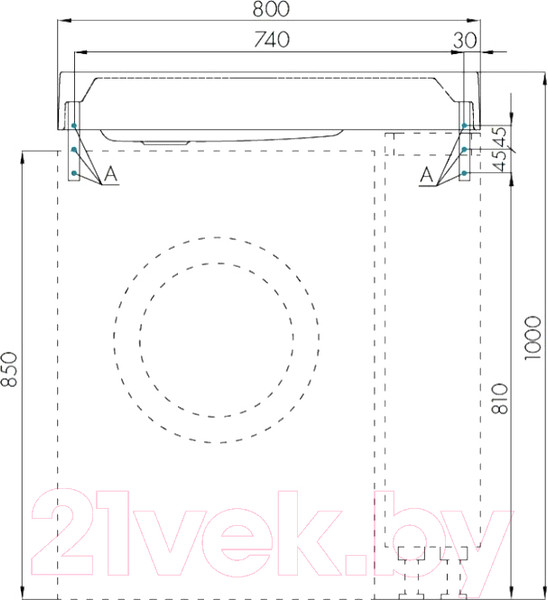 Изображение товара Тумба под умывальник Акватон Лондри 20 (1A236101LH010)
