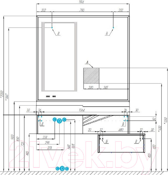 Изображение товара Тумба под умывальник Акватон Сакура 120 (1A219701SKW80)