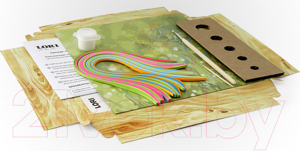 Изображение товара Набор для творчества Lori Квиллинг. Панно картина 3D Порхающие красавицы / Квл-010