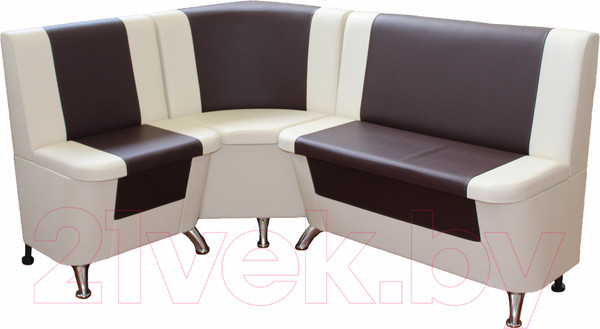 Изображение товара Уголок кухонный мягкий Компас-мебель КС-034 (темно-коричневый/молочный)