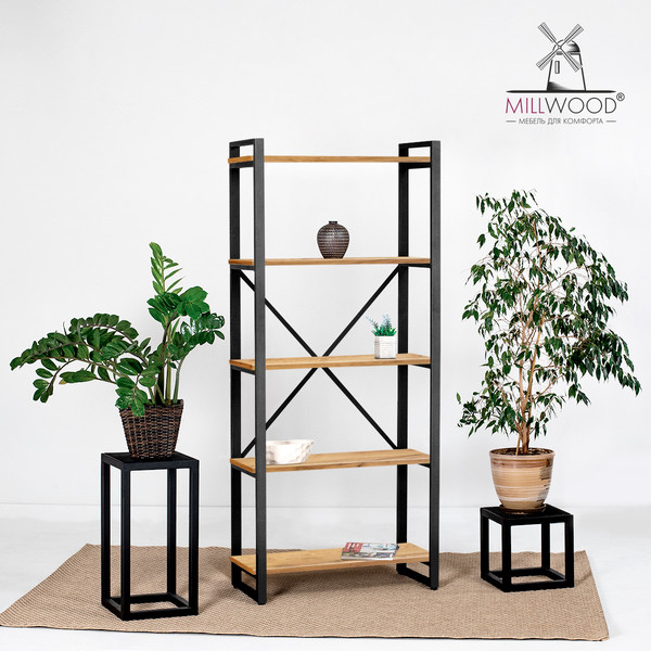 Изображение товара Стеллаж Millwood Neo Loft СН-3 Л (дуб золотой Craft/металл черный)