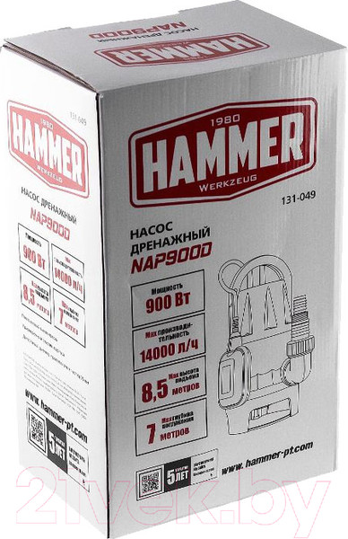 Изображение товара Дренажный насос Hammer NAP900D (641201)