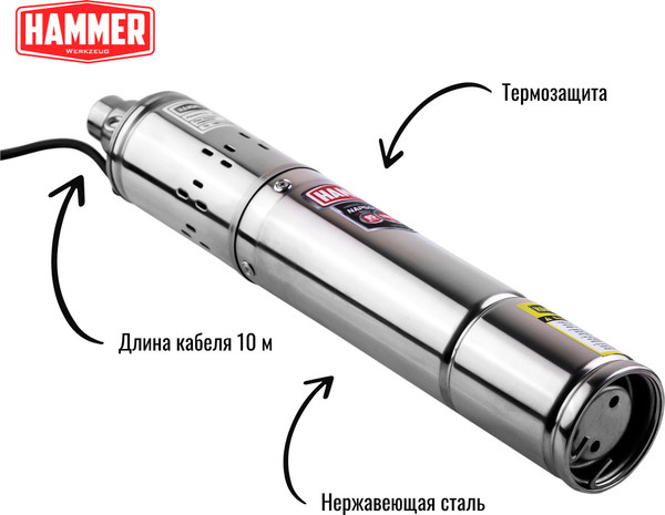 Изображение товара Скважинный насос Hammer NAP500/95SP (641203)