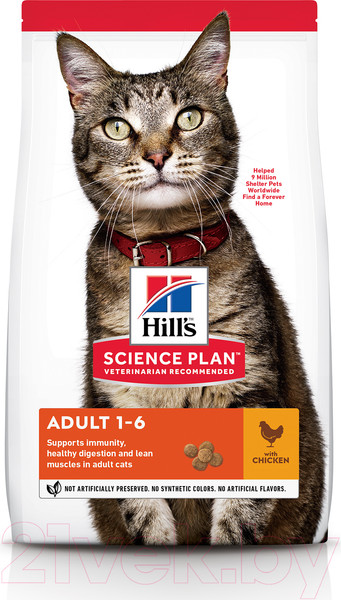 Изображение товара Сухой корм для кошек Hill's Science Plan Adult Optimal Care Chicken / 604058 (3кг)