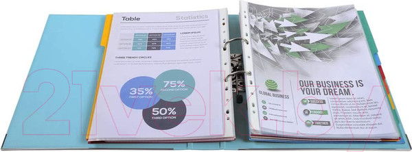 Изображение товара Папка-регистратор Exacompta 53102E (голубой пастель)