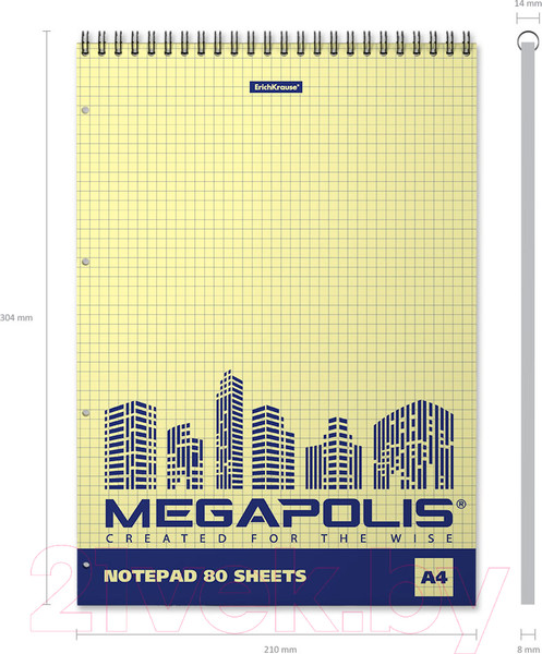 Изображение товара Блокнот Erich Krause Megapolis. Yellow Concept / 49807