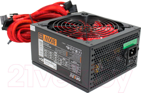 Изображение товара Блок питания для компьютера Ginzzu PC800 800W