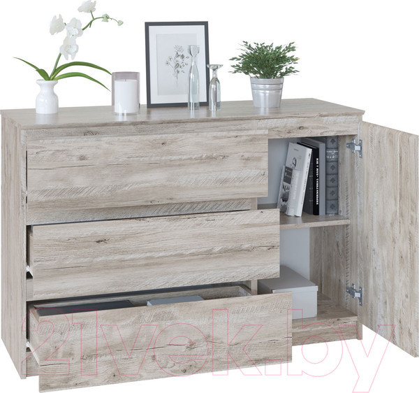 Изображение товара Тумба Сокол-Мебель Т-3Р (дуб юкон)