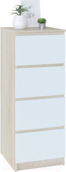 Изображение товара Комод Сокол-Мебель Т-4Р (дуб сонома/белый)