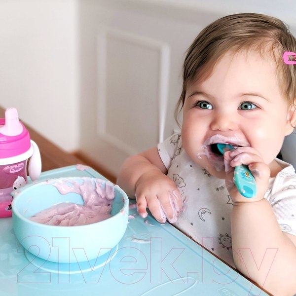 Изображение товара Ложка для кормления Chicco Baby's First Spoon 8 мес+ / 340728295 (голубой)