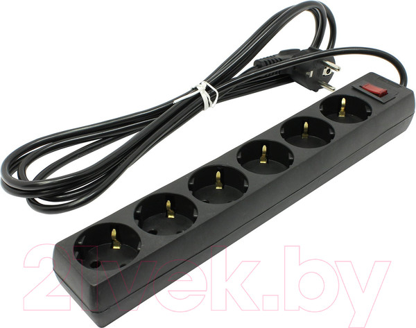 Изображение товара Сетевой фильтр ExeGate SP-6-3B (6 розеток, 3м, черный)