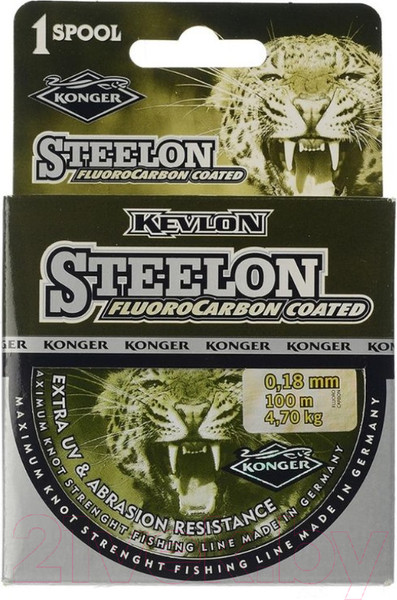 Изображение товара Леска монофильная Konger Steelon Fluorocarbon 0.45мм 100м / 220100045